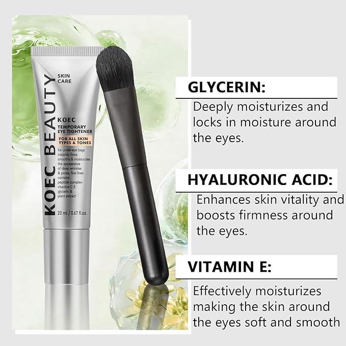 Perfection Eye Tightener - Instant Firming Primer with Hyaluronic Acid & Vitamin E, Easy-Wear Formula for Ultimate Lift & Smooth Finish, Hydrates & Refreshes Tired Eyes