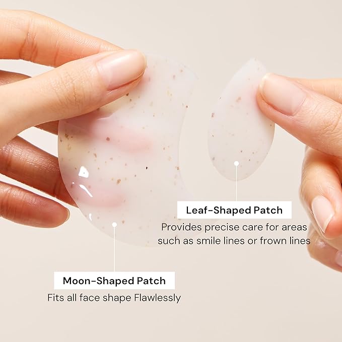 THANKYOU FARMER Rice Pure Jelly Eye Patch, 60 Count, Hydrogel Under Eye Mask Patches, Cooling Vitality & Elasticity Support with Niacinamide & Panthenol, Two Shapes for Multi-Area, Korean Skin Care
