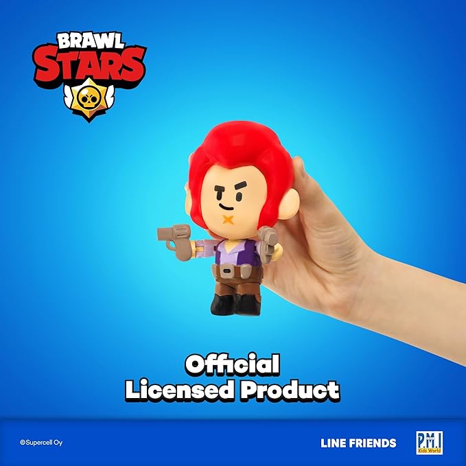 P.M.I. Brawl Stars Action Figure – Leon/Crow/Spike/Colt | 4.5" Collectible Toy | Officially Licensed Merchandise | Gift for Gamers & Fans | Articulated Toy Figure (Assortment D)
