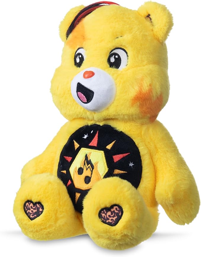 Care Bears - 14" Rock Theme Funshine Bear - Medium Size Plush - Soft, Huggable Plushie, Stuffed Animal for Girls and Boys, Ages 4+