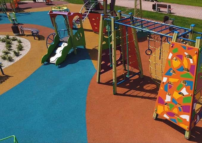 Poured-in-Place Surfacing Repair Kit Fix Rubber Playground (Mocha Brown/Black, Standard)
