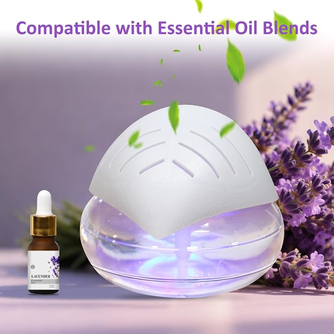 Water Air Purifiers for Home, Air Washer Aroma Diffuser, Air Filter Washer Humidifier, Essential Oils Aroma Fresher with LED Night Light for Office, Bedroom,Small Air Cleaner for Smoke and Pets