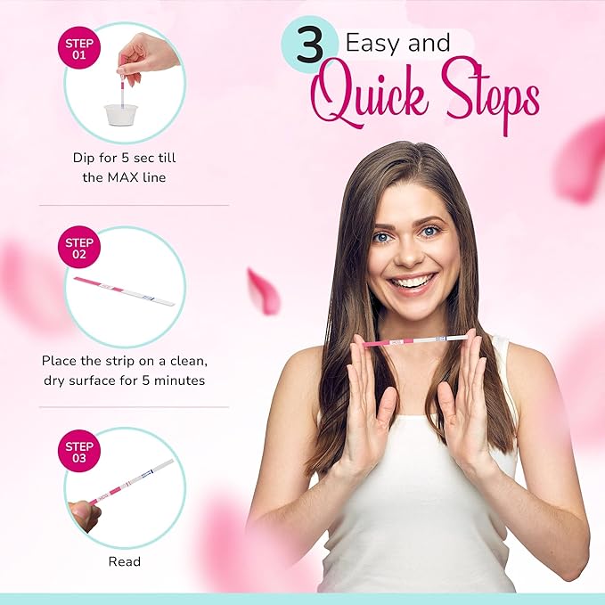 Clinical Guard 25 Pregnancy Tests Strips - Sensitive & Accurate Measurement Within 5 mins - Early Detection Pregnancy Test Strip - Easy to Use for Home Tests - HCG Test Strip