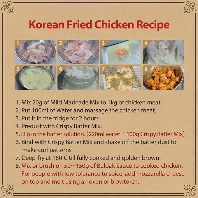 Foodrella Korean Fried Chicken Fiery Hot & Spicy Sauce (매운 닭소스), 2.2 LB (1kg)