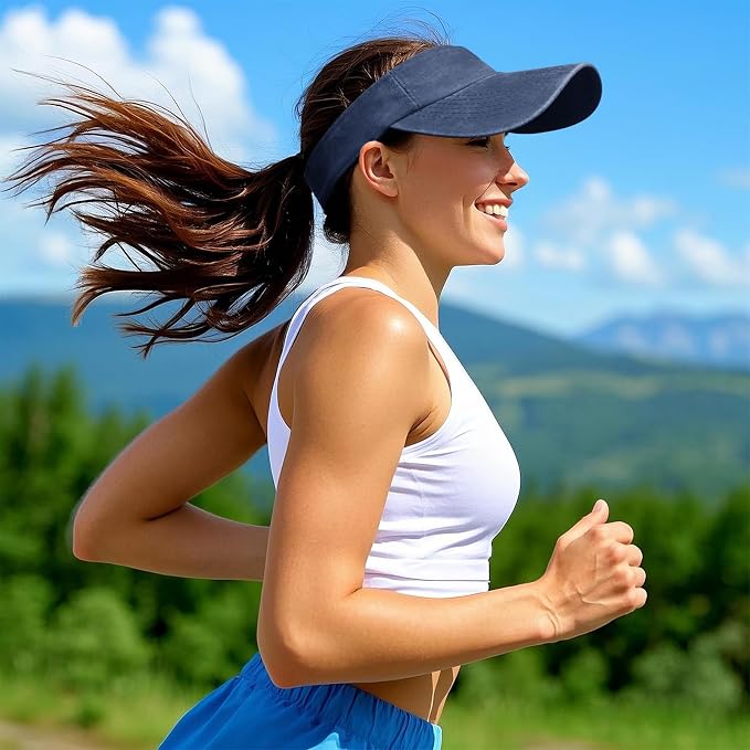 Marrywindix 1 Piece of Sport Wear Athletic Visor Sun Sports Visor Hat Visor Adjustable Cap for Women and Men