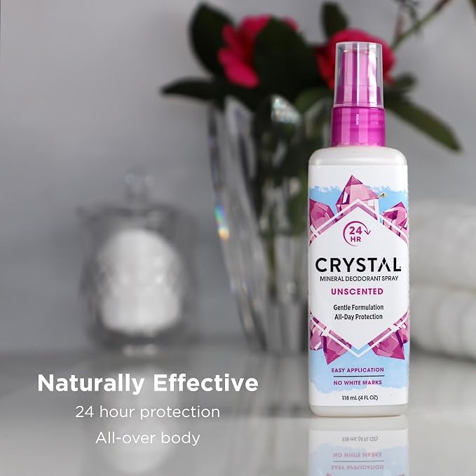 Crystal Body Deodorant Spray-4 fl oz, 2 pack