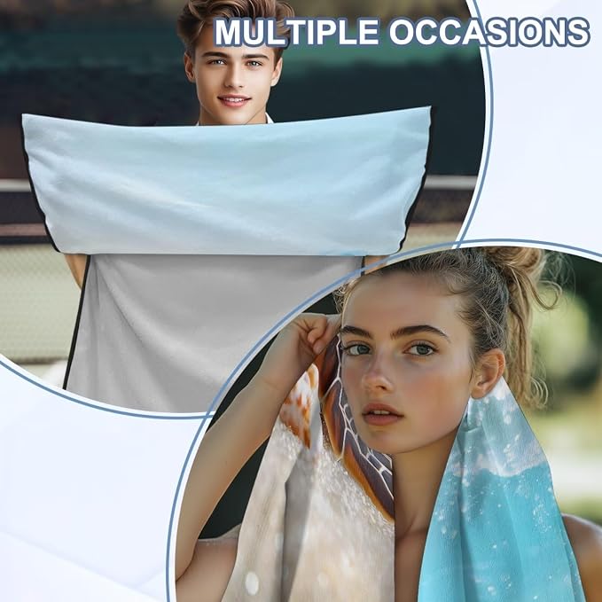 INSTANTARTS Beach Turtle Towel Car Seat Covers Seat Belt Cover Pad Car Seat Towel Cover as Yoga Mat