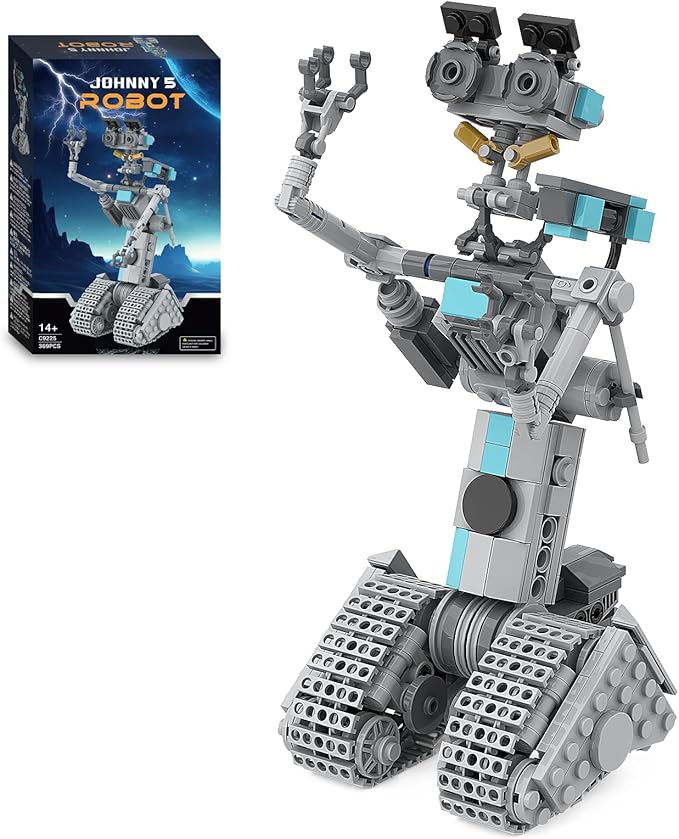 Johnny 5 Robot Building Toys,Movie Short Open Circuit Figures Robot Model Building Kit,Decoration Building Bricks Set for Adults Children(368 PCS)