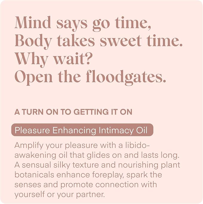 Mood Maker Massage Oil and Intimacy Oil, Pleasure Enhancing, Botanical Aphrodisiacs & Adaptogens, Vanilla Sandalwood Rose Ylang Ylang, 1-Ounce Bottle