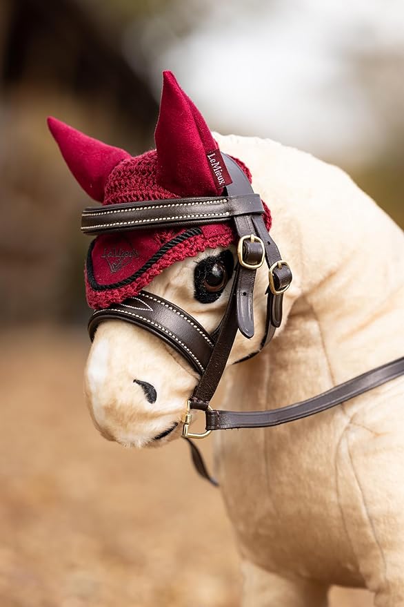 LeMieux Toy Pony Ear Bonnet for Toy Pony - Handmade Crochet - Super Soft - 3 Years + - Gift for Kids - Ember
