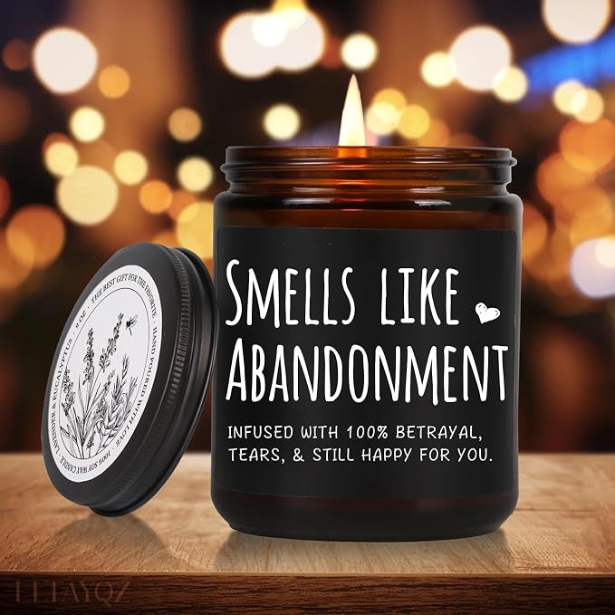 Funny Retirement Scented Candle Gifts for Woman Men, Smells Like Abandonment Candle, Leaving Job, Goodbye, Going Away, Moving Away Gift Candles for Coworkers Friends Boss, Work Bestie, Nurse Teacher13