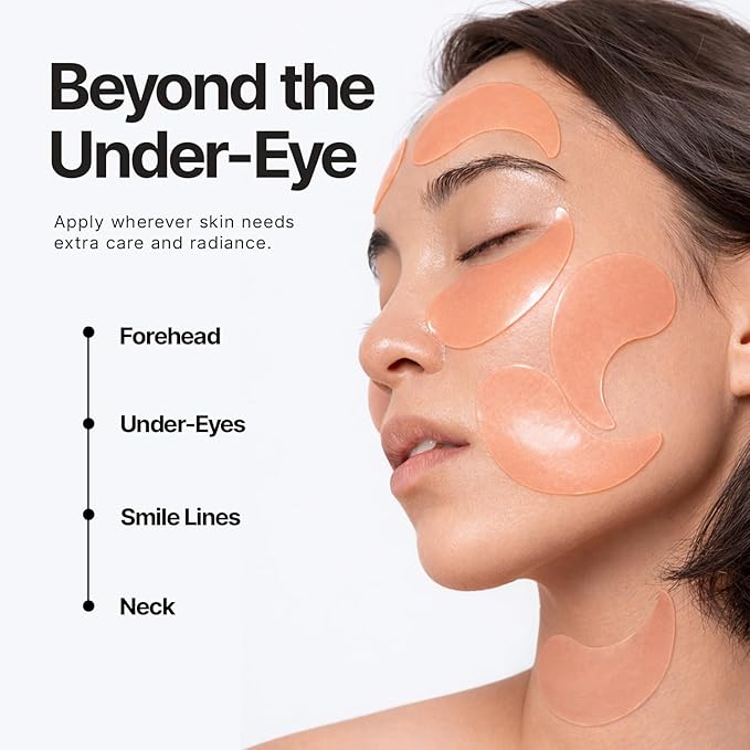 Enaskin Naturals PDRN Under Eye Patches for Dark Circles & Puffiness - Korean Skin Care Hydrogel Eye Mask Salmon DNA, Peptide, Retinol & Caffeine for Bags & Anti Aging & Smile Line - 30 Pairs (Pink)