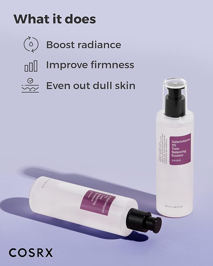 COSRX Morning Skin Care Routine- Daily Essential Galactomyces Balancing Essence & Niacinamide 15% Serum to Improve Rough Skin and Minimize Pores, Korean Skin Care