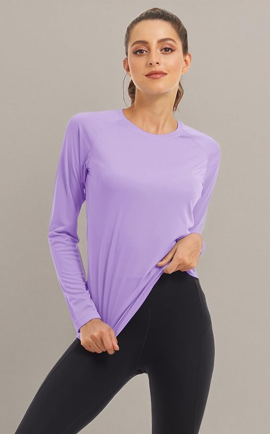 MAGCOMSEN Women's Long Sleeve Shirts UPF 50+ Sun Protection Shirts for Hiking Fishing Workout Rash Guard