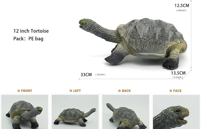 SmilerSmile Simulated Ocean Big Animals,One pc 15Inch Soft Filled Rubber Sea Educational Toys (Tortoise)