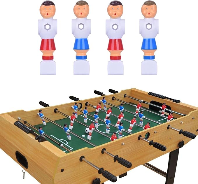 4Pcs Rod Foosball Soccer Table Football Men Player Replacement Parts(Red+Blue)