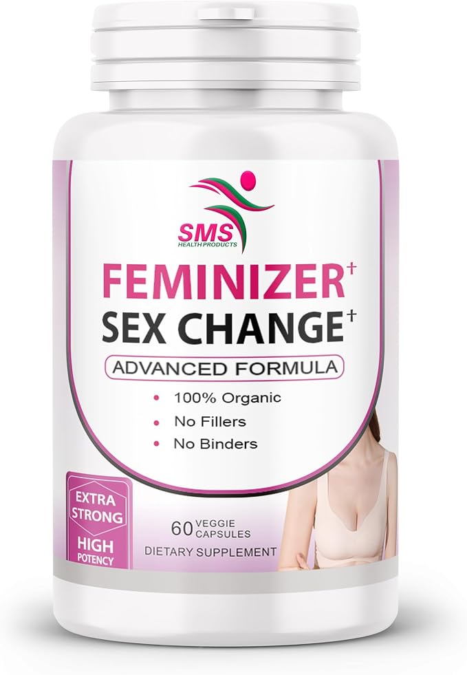 Feminizer Sex Change Capsules Pueraria Mirifica Potent Estrogen Hormone Complex for Trans Women - Breasts Booty Hair Skin Nails - Transgender Ladyboy Queer LGBT - No Fillers