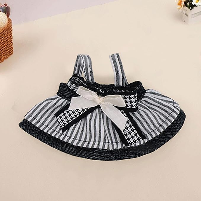 17cm Doll Clothes Set (No Doll) – 3-Pack Handmade Outfits with Accessories for 6.7” Dolls, Premium Cotton Clothing with Gift-Ready Packaging, Perfect for Dress-Up and Collectors (F5, 3)