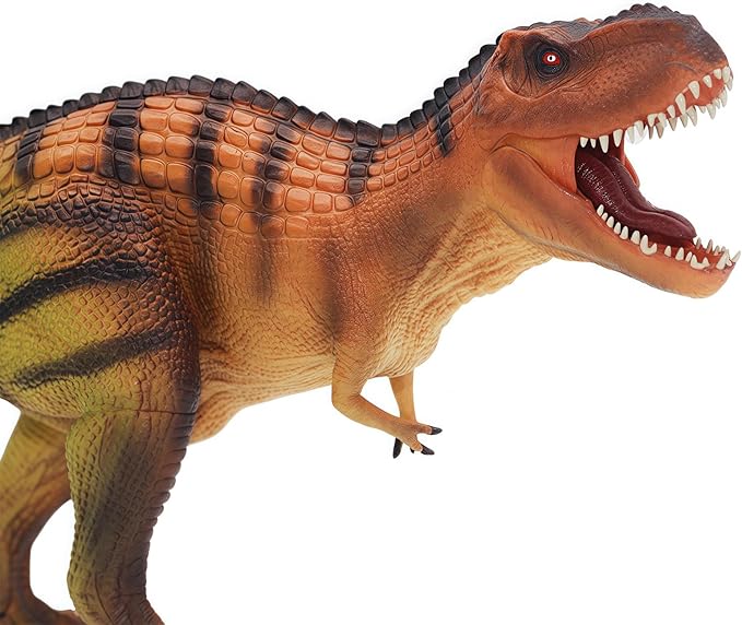 Gemini&Genius Tyrannosaurus Rex with Movable Jaw Dinosaur Roaring T-rex Toy, Hard Plastic Dinosaur Animal Toy for Kids 3-12 Years Old
