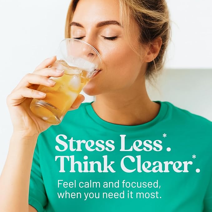 Third Nature Calm Powdered Drink Mix for Stress Support, Relaxation, Healthy Cortisol & Focus - No Sugar, Non-GMO On-The-Go Calming Drink with Magnesium Glycinate, GABA, Peach Mango, 14 Stick Packs