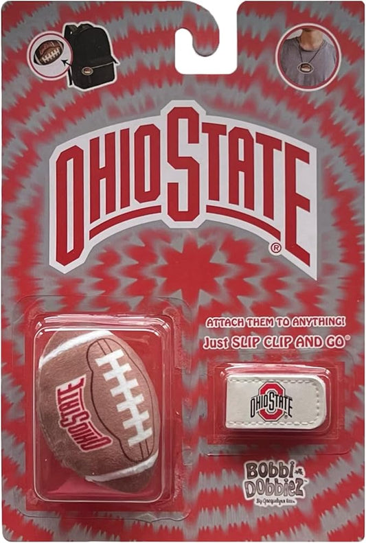 Bobbi-Dobbiez Attachable Plushie Ohio State University Football – Attaches to Backpacks, Bags, Shoes, Water Bottles, and More