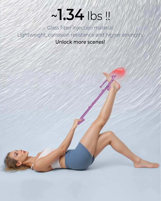 Back and Neck Massager for Pain Relief Deep Tissue, Upgraded Full Body Trigger Point Cane Massage Tools, Therapy Massage Stick Pressure Point Hook, Muscle Knot Remover Tool (Pink)