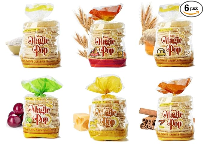 Kim's Magic Pop, Small Combo Pack A, 6 Packs: Freshly Popped Grain Snack with a Wholesome Blend of Wheat, Brown Rice & Corn Made for Today¡¯s Health-Conscious consumers