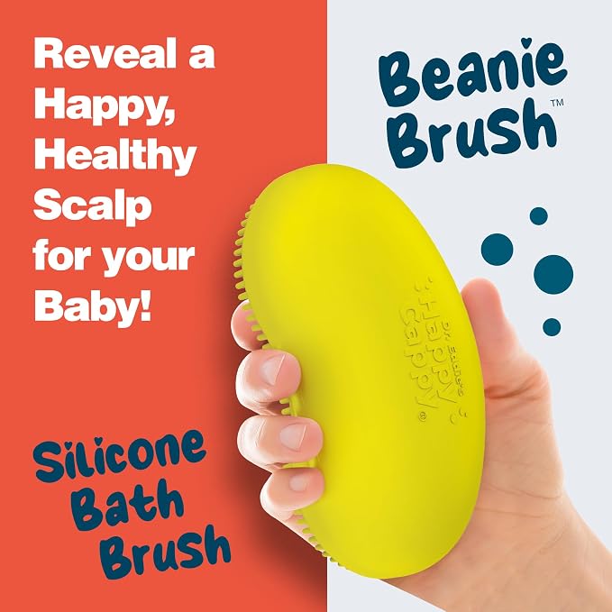 Happy Cappy Medicated Shampoo and Body Wash and Beanie Brush Bundle - Baby Dandruff Shampoo, Helps Cradle Cap and Seborrheic Dermatitis, Fragrance-Free, Gentle Baby Scalp Scrubber - 2 Pieces