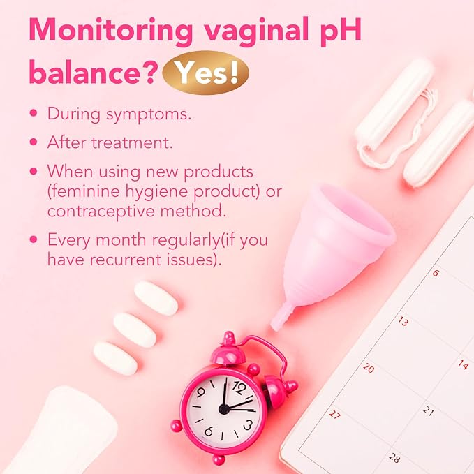 Easy@Home Vaginal pH Test -10 Strips | BV Test Kit at Home for Women | Yeast Infection Test + pH Balance for Women
