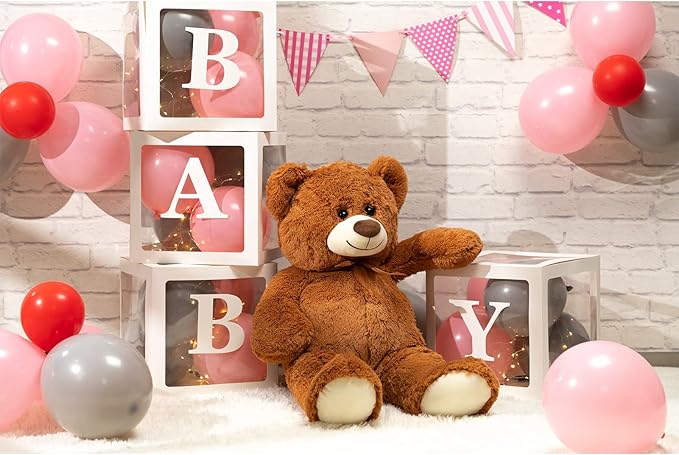 HollyHOME Big Teddy Bear Large Teddy Bear Stuffed Animal Birthday Valentines Day Plush for Kids and Girlfriend 36 inch Brown