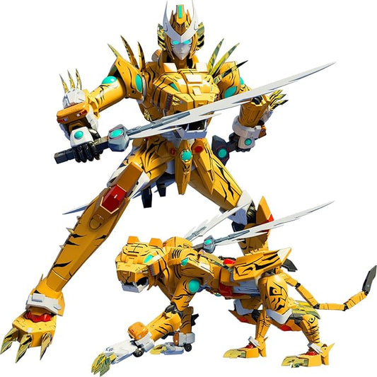 Wenbeier Animal Transforming Robot Toys Tiger Leopard Action Figure for Kids Deformation Robot for Boys & Girls Ages 6-12