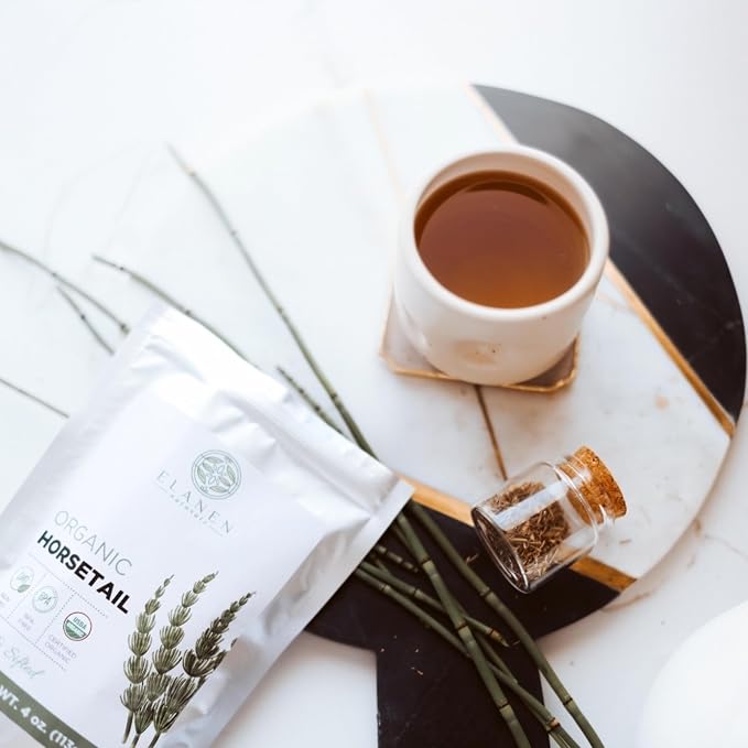 Organic Horsetail Herb 4 oz. (113g), USDA Certified Organic Cola de Caballo Hierba, Horse Tail Plant Tea, Shave Grass Loose Leaf for Hair Growth, Cut & Sifted