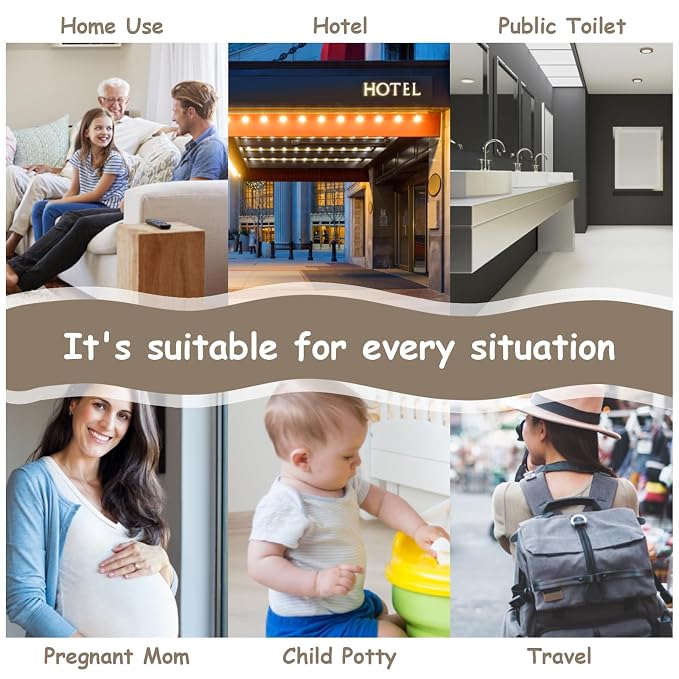 100 Pack Toilet Seat Covers Disposable, Extra Large No-Slip Waterproof for Toddler Potty Training, Individually Wrapped Portable Travel Essentials for Adults Kids Use in Public Restrooms-Rainbow