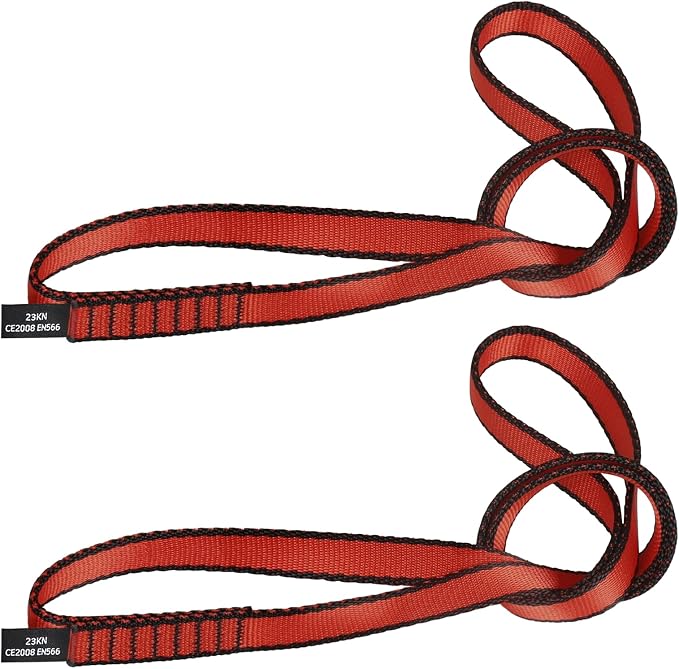 18MM Nylon Climbing Sling Runner 23KN CE2008/EN566 Strong Webbing Straps for Rock Climbing,Mountaineering, Rappelling, Swing, Yoga Hammock etc