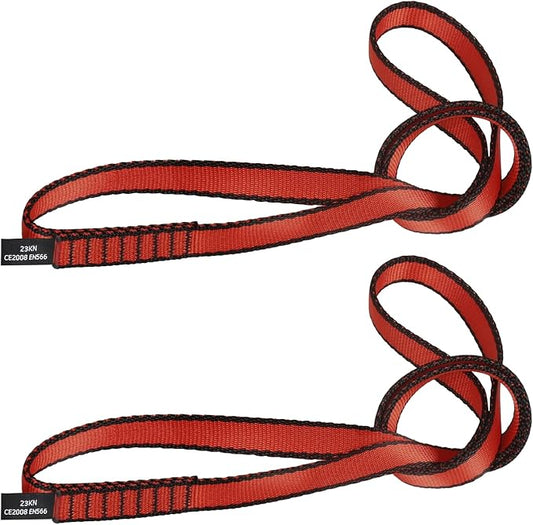 18MM Nylon Climbing Sling Runner 23KN CE2008/EN566 Strong Webbing Straps for Rock Climbing,Mountaineering, Rappelling, Swing, Yoga Hammock etc