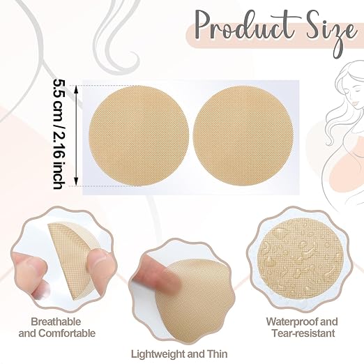 Shyyween 30 Pcs Pregnancy Belly Button Cover Patch 2.16" Reusable Washable Hide Belly Button Cover for Maternity Pregnancy(Round,Skin Color)