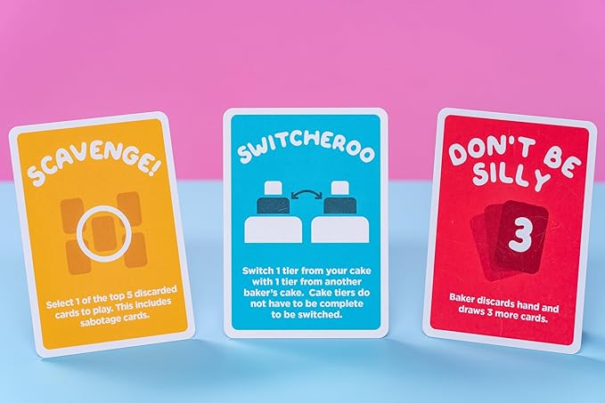 Crazy Cake Card Game for Kids and Adults - Family Fun for Game Nights - Collect Ingredients to Build Your Cake and Sabotage Rival Bakers - 2-6 Players - 20 Minutes to Play - Ages 8+