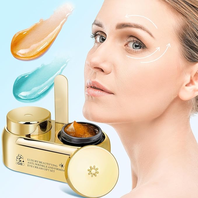 AOAO Anti-Wrinkle, Firming & Brightening Eye Cream, Day & Night Treatment with Niacinamide, Smooth & Lift for Dark Circles, Puffiness and Wrinkles, Birthday Under Eye Cream Gift for Women 15ml/0.5oz