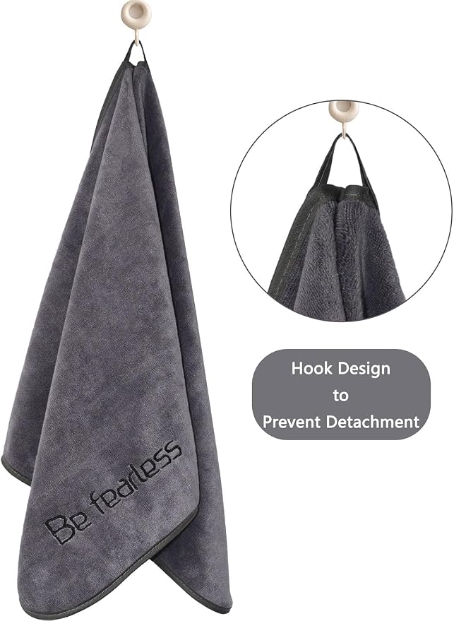 Microfiber Gym Towels Bigger Size Super Soft for Exercise Fitness, Sports, Workout, 380-GSM 15-Inch x 31-Inch Quick-Drying Towels (Blue-Pink-Grey, 3 Pack)
