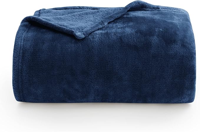 BEDELITE Fleece Blanket Soft Plush Throw for Couch Navy 50"x60" | Ultra Soft Fleece, Plush Microfiber, Lightweight Warmth, All Season Comfort, Fade Resistant, Machine Washable, Couch Sofa Bed