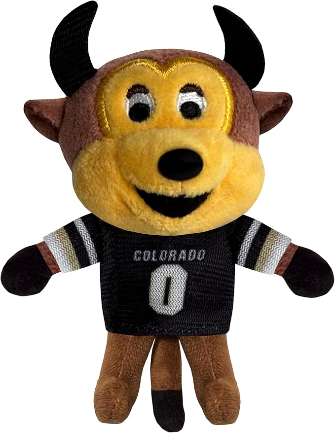 Bobbi-Dobbiez Attachable Plushie University of Colorado Chip Mascot – Attaches to Backpacks, Bags, Shoes, Water Bottles, and More