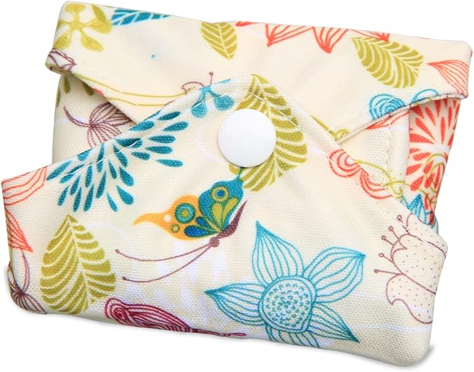 Teamoy 7Pcs Sanitary Pad(11.6"), Reusable Menstrual Pads with Wet Bag, Washable Cloth Menstrual Pads/Panty Liners
