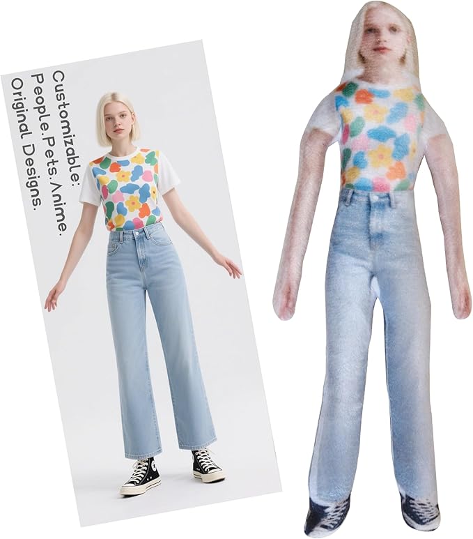 HAMEDA Photo Custom Wacky Poseable Doll - Flexible & Funny Figure with Frame, No-Seam Prank Novelty Gift