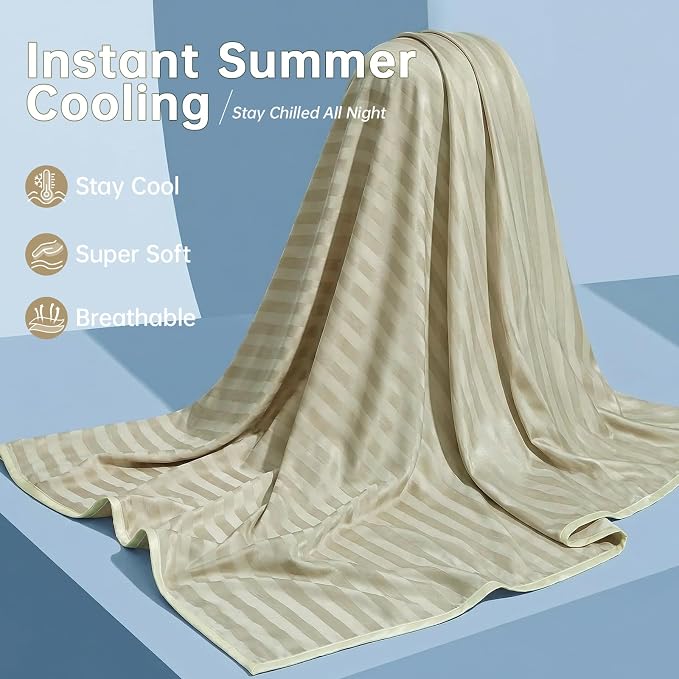 Guohaoi Cooling Blanket for Hot Sleepers and Night Sweats 90"x90" Queen | Arc-Chill Q-Max >0.5 Cool Fiber,100% Oeko-Tex Certified Lightweight Summer Blanket for Travel/Outdoor Ultra Cold Breathable