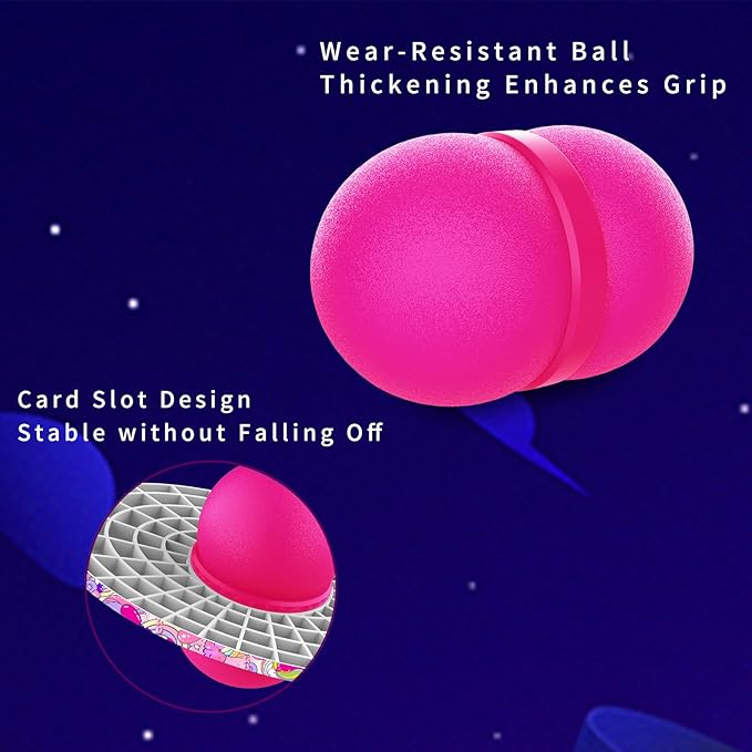 Pogo Ball for Kids & Adults Up to 200lb, Balance Coordination Trick Bounce Board Pop Ball Cool Fun Challenge Indoor Outdoor Toys Pogo Jumper Birthday Gifts for Boys Girls