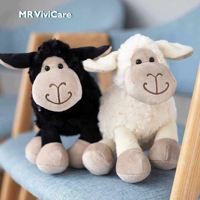 6.5" White/Cream Sheep Stuffed Animals for Boys and Girls,Soft and Adorable Lamb Plush Toys for Newborn Babies,Great Gifts