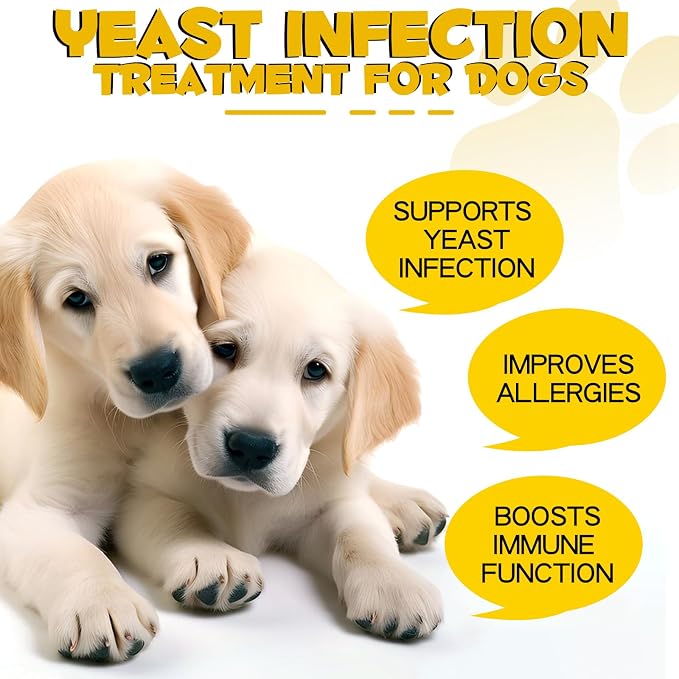 Yeast Infection Treatment for Dogs,Dog Ear Infection Treatment, Soothing Dog Yeast Infection,Allergy Relief,Natural Fast Relief Drop for Immune Health - 2 fl oz