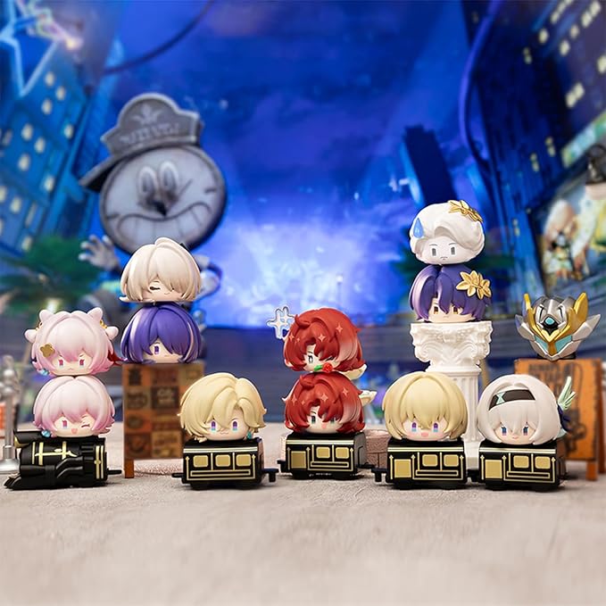 Anime Blind Box, Cute Honkai Star Rail Series PVC Mini Figure for Desktop Ornament, Collectable Anime Figure for Birthday Gifts (2.0)