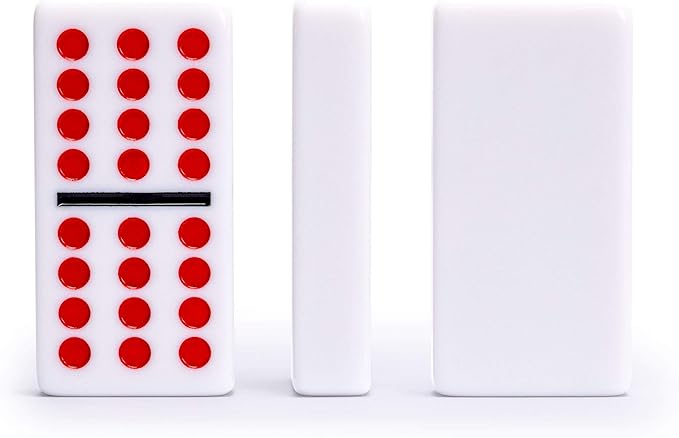 Yellow Mountain Imports 91 Tiles Double 12 Dominoes (Pips/Dots) Game Set with Wooden Case and 4 Racks