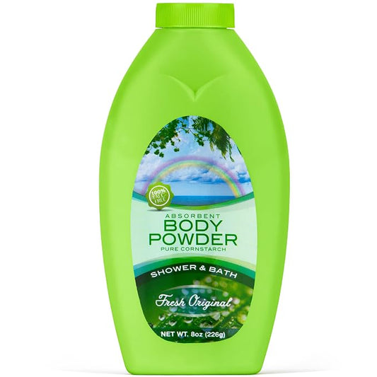 R-NEU Body Bath Powder for Women, 100% Talc-Free, Original Fresh Breeze Dusting Powder, Extra Large Bottle, 8oz